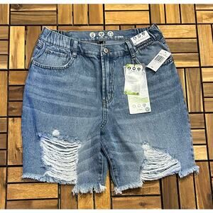 NWT REPREVE By Rewash Jean Shorts Size 11/30 Boyfriend High Rise Distressed